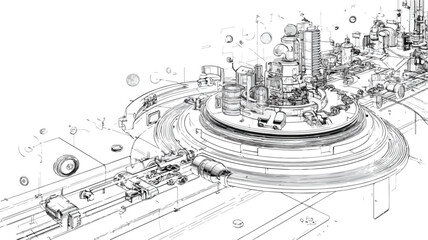 CRIS Concept Vector Scene Illustrating Technology and Innovation in Precision Genome Editing