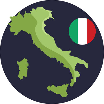 Outline of Italy in its iconic boot shape.