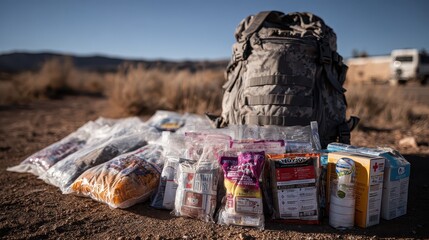 Survival Kit with Backpack and Supplies for Emergency Preparation