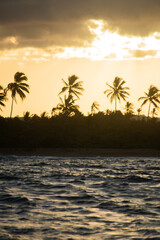 Golden Hour Sunset at Pontal Beach, Itacaré, Bahia, Brazil – Tropical Coastal Landscape Photography