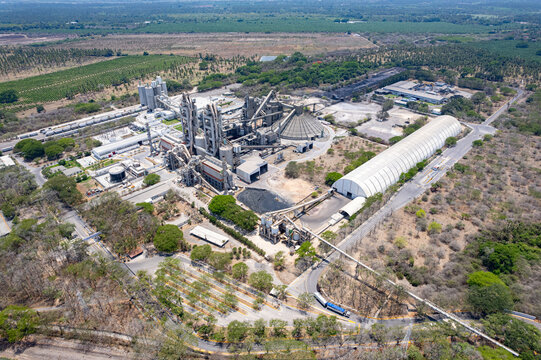 aerial view of Holcim Cement Plant in Tecoman, Colima, Mexico, June 24, 2024. apasco, Tolteca, Cementos An&aacute;huac, Cementos Mexicanos, Cruz Azul.