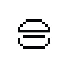  pixel burger silhouette