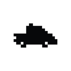 pixel car silhouette.
