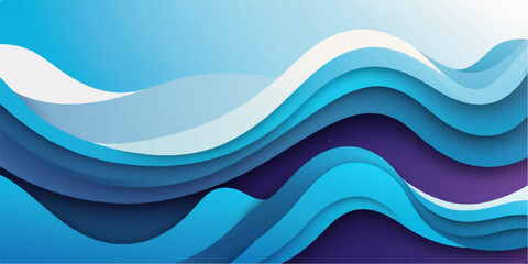 Abstract blue wave pattern on a modern business vector design