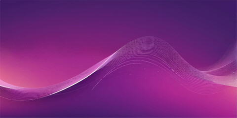 Smooth flowing violet and blue waves with light and texture in a flowing abstract line design pattern illustration