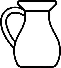 Jug silhouette icon vector on white background 