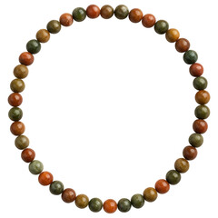 Beautiful Multicolored Beaded Necklace with Earthy Tones and Natural Aesthetic