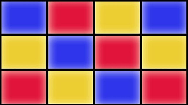 red yellow and blue 1980s style retro vintage colour tv screen wall reminiscent of pop music video wall backgrounds 4K 