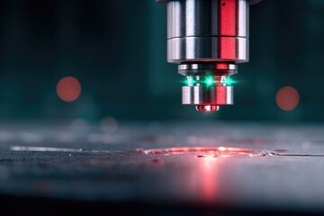 Precision laser cutting process showcasing intricate details and