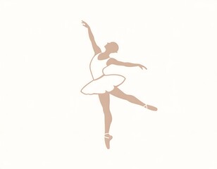 Ballerina in elegant pose