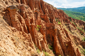 Stob Pyramids natural rock formations Bulgaria