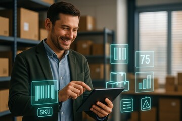 Smart inventory management techniques for business professionals in a warehouse environment using digital technology