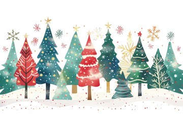 Border chrismas trees christmas illuminated celebration.