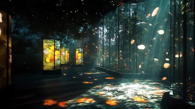 Immersive digital floral forest