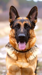 German Shepherd portrait outdoors