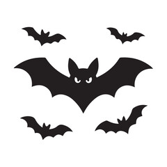 Halloween bat and bats