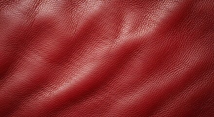 Intricate red leather texture with subtle highlights, a vibrant surface