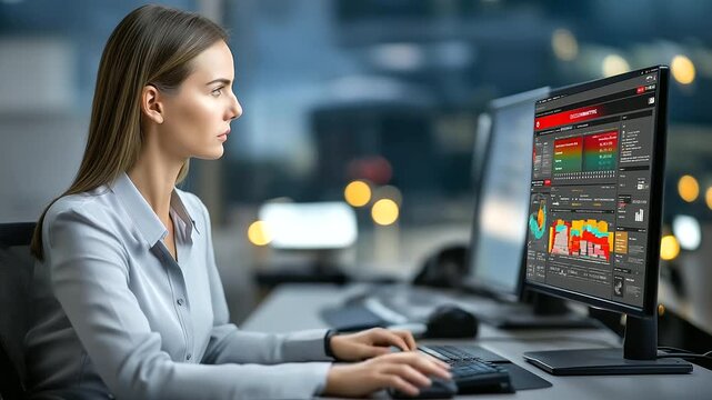 Database Performance Monitoring Australian Data Engineer Examines System Response Times on Database Performance Screen. Using Database Management Platform She Optimizes Query Proc