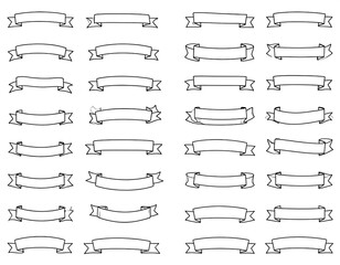 Collection of various ribbon designs
