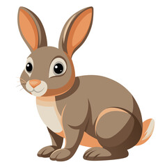 Illustration of cute bunny rabbit vector graphic download adorable animal pet easter hare drawing image art