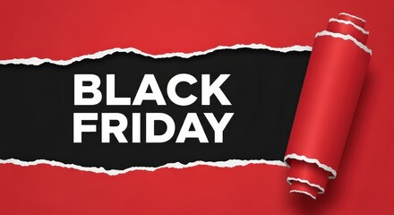Black Friday Torn Paper Advertising Background