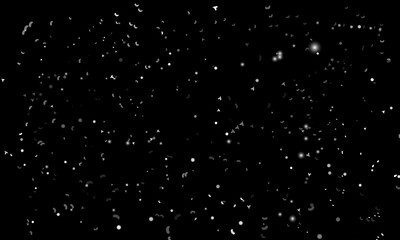 Falling realistic natural snowflakes from top to bottom, calm snow, perfect for digital composition Falling snowflakes on transparent background. Realistic falling snow with white flakes in the air.