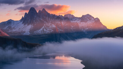 sunrise over the mountains