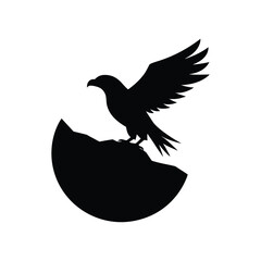 silhouette vector illustration of a bird