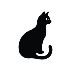 silhouette vector illustration of a cat
