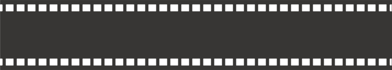Film reel strip with white frame markings. vintage cinematic border design