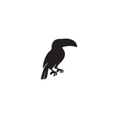 simple toucan silhouette in black