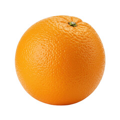 Single orange fruit isolated on transparent background
