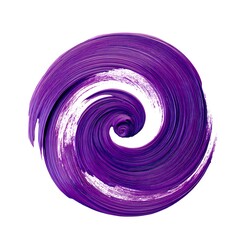 The vivid purple paint spiral. A vibrant purple paint swirl spins in a circular motion.