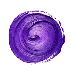 The vivid purple paint spiral. A vibrant purple paint swirl spins in a circular motion.