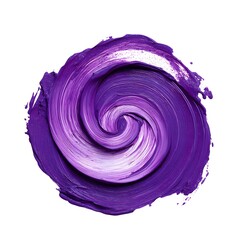 A vibrant purple paint swirl spins in a circular motion.