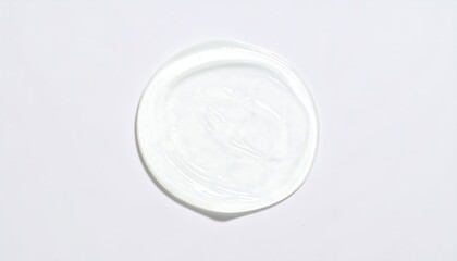 White cream smear on white background