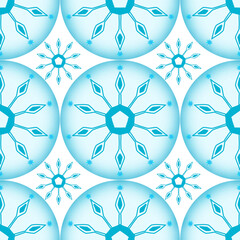 blue seamless pattern snowflakes