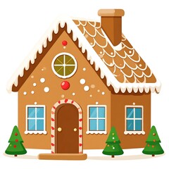 Gingerbread house illustration