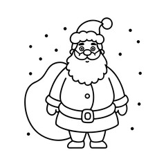 santa claus line art