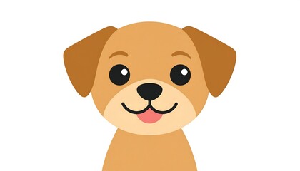 Cute cartoon dog face