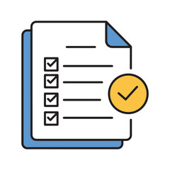 Successfully completed checklist document with all tasks marked, symbolizing project completion and approval