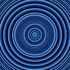 Obraz premium Intricate Blue Concentric Circles Design.