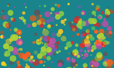 Abstract Colorful Circles on Teal Background Playful Modern Design with Geometric Shapes and Vibrant Colors Creating a Dynamic Visual Texture for Creative Projects