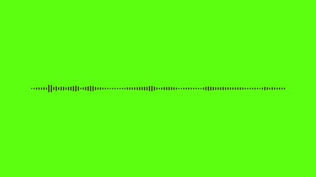 4K Simple equalizer on green screen background. Sound wave animation isolated on green screen background. Financial charts animation Loopable. Alpha channel. Distorted frequencies. 4k UHD.