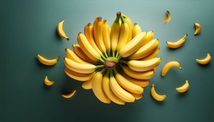 Minimalist Fruit A Simple And Elegant Explosion Of Juicy Ripe Bananas