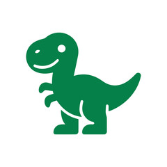 Dinos flat icon vector on White Background Vector Art Illustration on white background.