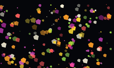 Abstract Geometric Background with Colorful Pentagons on a Dark Backdrop Design for Modern Presentations and Creative Projects Illustration for Art and Design