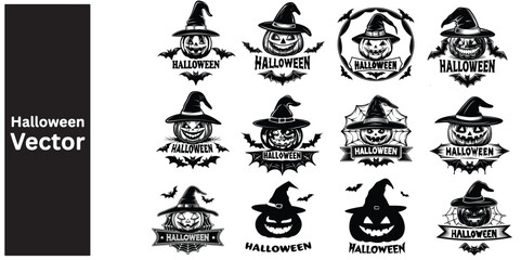 Collection of Happy Halloween Icons
