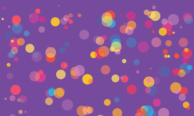 Colorful Circles on Purple Background Abstract Design Pattern Vector Illustration for Modern Wallpaper or Decorative Presentation Backdrop and Creative Project Digital Art