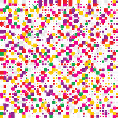 Playful colorful pixel confetti seamless pattern background for posters festive wrapping paper wallpapers textile and digital use